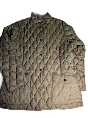 Eddie Bauer Women's Quilted Barn Jacket Large – Tan Brown Lightweight